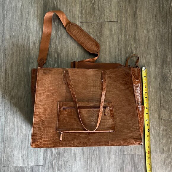 BEIS Large Work Tote in Maple Croc - Picture 3 of 8